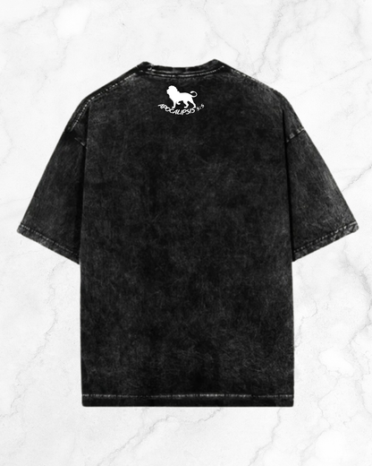 LEÓN DE JUDÁ POLERA ACID WASH NEGRO